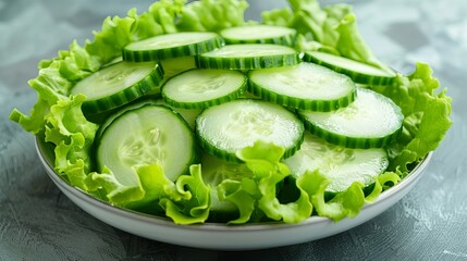 Cucumber and lettuce salad