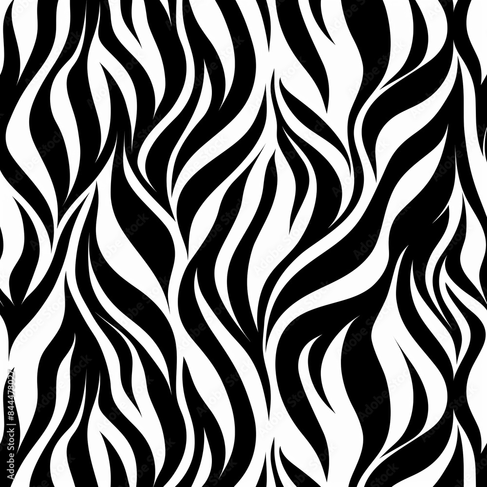 Aufkleber black and white seamless pattern, seamless zebra pattern, zebra skin pattern, zebra skin texture, bl
