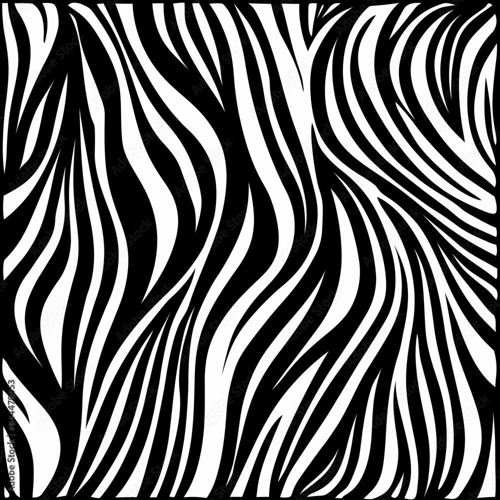 Aufkleber black and white seamless pattern, seamless zebra pattern, zebra skin pattern, zebra skin texture, bl