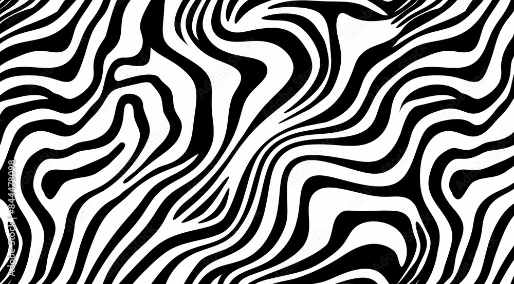 Aufkleber black and white seamless pattern, seamless zebra pattern, zebra skin pattern, zebra skin texture, bl