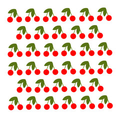 Texture with cherries for web and potlac Vector