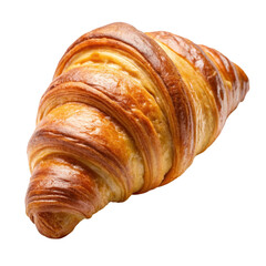 Fototapeta premium French croissant isolated on transparent background.