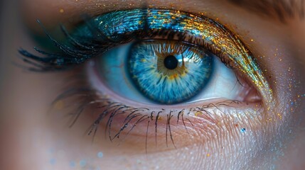 an eye colorful
