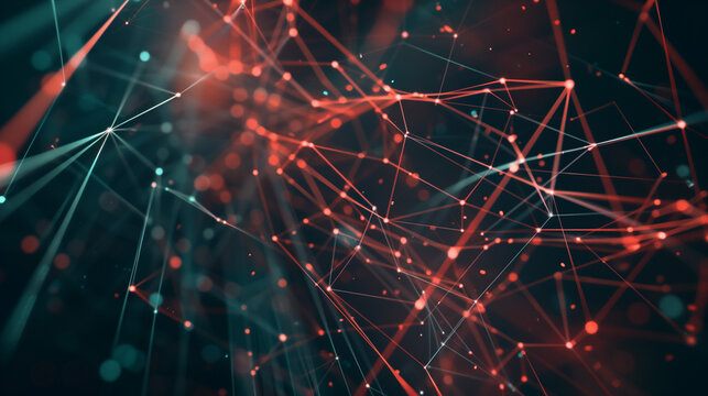 Futuristic abstract ERD diagram