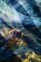 Abstract Fusion: A Harmonious Paradox of Nature and Dynamic Patterns in Landscape Art