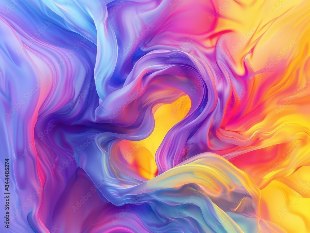 Aufkleber vibrant abstract colorful swirls featuring a blend of bright hues and dynamic shapes. the swirling p