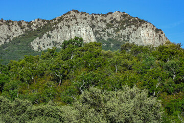 Beautiful landscape of Sierra Madrona, Environmental Education, Fuencaliente, Ciudad Real province, Spain