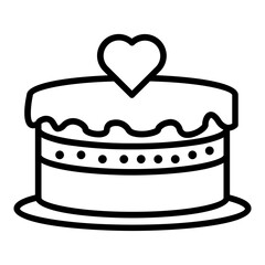 love cake valentine icon