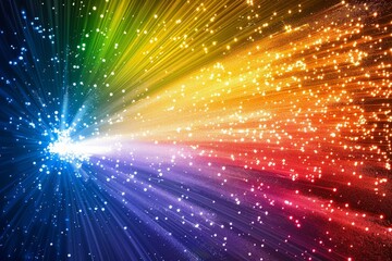 Fototapeta premium Electrically-charged bursts of color illuminating the night