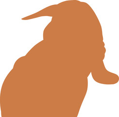 Goat Silhouette Flat Art Cartoon Sacrifice Animal Eid Al Adha Vector Element Illustration