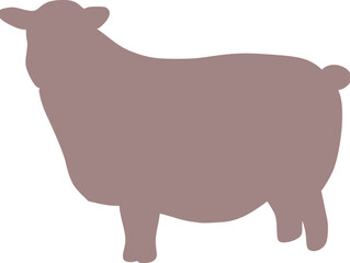 Cute Lamb Flat Art Cartoon Sacrifice Animal Eid Al Adha Vector Element Illustration