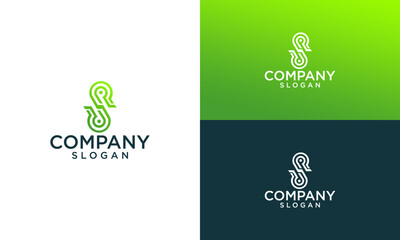 letter s technology monogram logo design vector