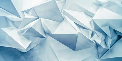 Fototapeta premium Modern White and Blue Geometric Angular Background