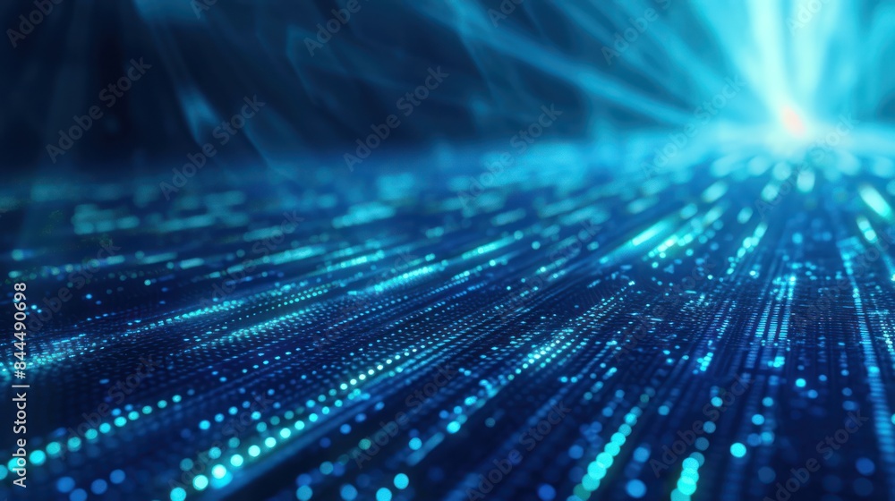 Aufkleber capture the futuristic allure of digital innovation with a image of a blue technology background ill