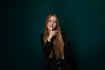 Girl With Long Hair Posing for a Picture