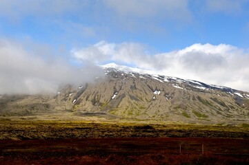 Cloud inversion and the snow capped mountain