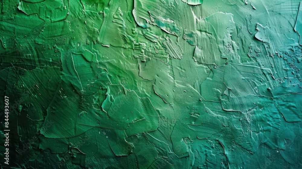 Poster craft a visually dynamic photo of a vibrant green textured gradient background, ideal for enhancing 