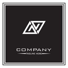 abstract logo design, black and white geometric technology icon