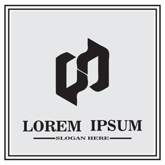 abstract logo design, black and white geometric technology icon