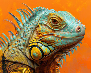 Fototapeta premium green iguana