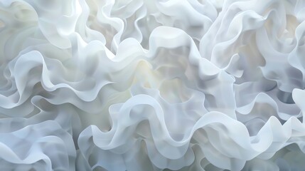 Obraz premium White fabric with waves. Abstract background with soft folds.