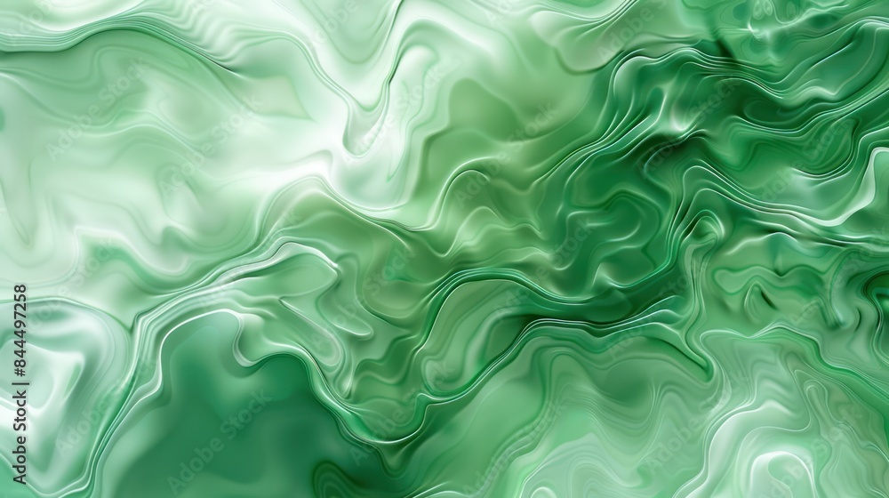 Poster generate an immersive image featuring a green fluid textured gradient background, suitable for use i