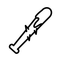 Zombie bat line icon. Zombie icon. Zombie icon isolated on white background. Transparent background, minimalist symbol. Vector images