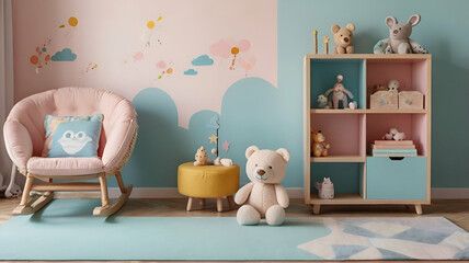 child sitting on the bed