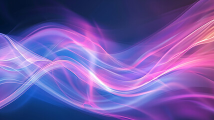 Vibrant Blue and Pink Neon Wave Light Effect