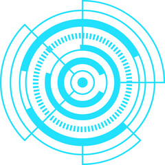 Abstract Futuristic Circle Decoration