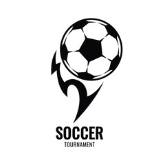 Soccer ball football tournament icons. Symbol or emblem. vector illustration