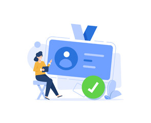 registration successful, account successfully created concept,simple modern graphic element for landing page ui