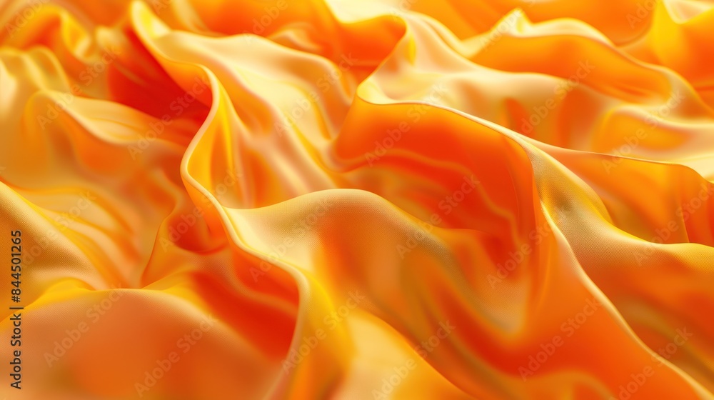 Poster illustrate the concept of modernity and elegance with a image featuring a sleek orange fluid texture