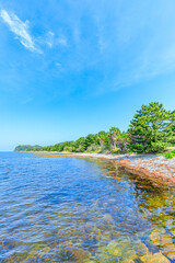 初夏の青海島　波の橋立　山口県長門市　Aomi Island in early summer. Namino-Hashidate. Yamaguchi Pref, Nagato City.