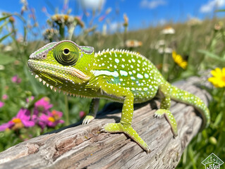 Fototapeta premium close up of chameleon