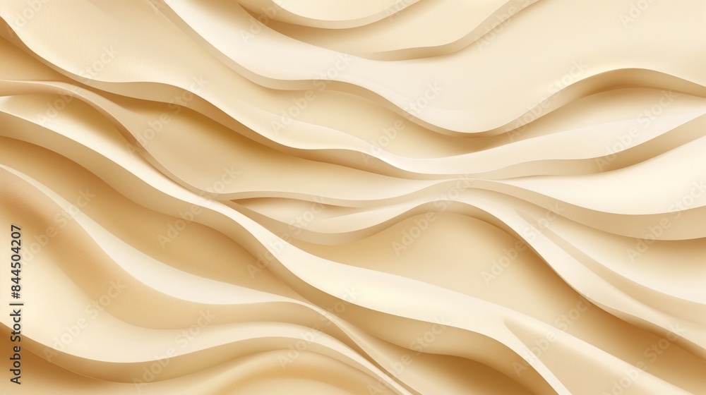 Poster seamless abstract beige background with smooth wavy patterns