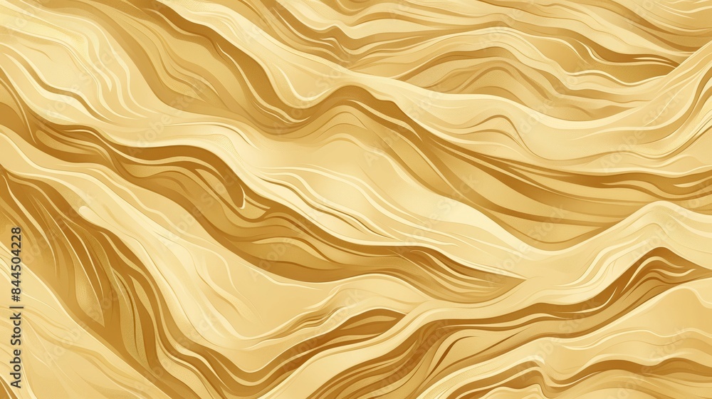 Aufkleber luxurious seamless pattern of abstract golden waves background with elegant and fluid wavy lines ins