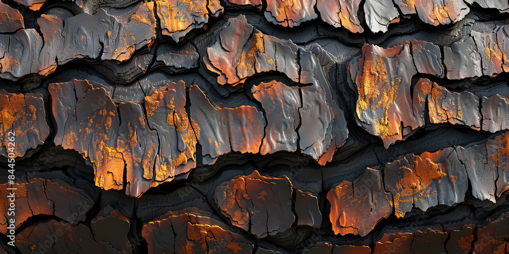 Aufkleber bark texture: close-up of textured tree bark with natural patterns