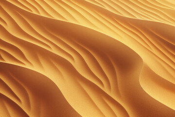 Warm light washes over the rippled sand dunes, creating a mesmerizing texture