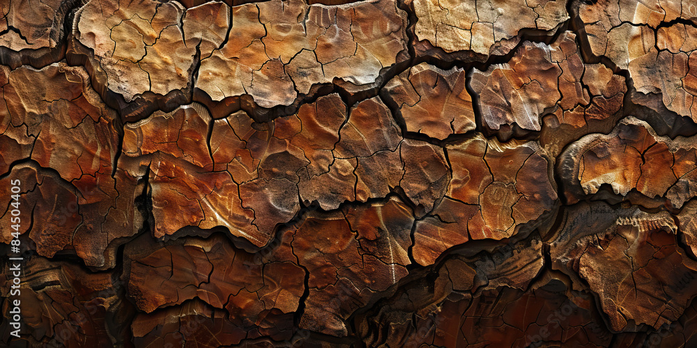 Poster bark texture: close-up of textured tree bark with natural patterns