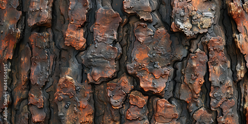 Aufkleber bark texture: close-up of textured tree bark with natural patterns