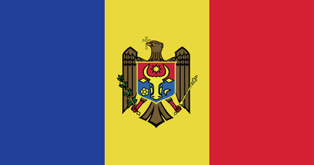 Illustration of the Moldova national flag