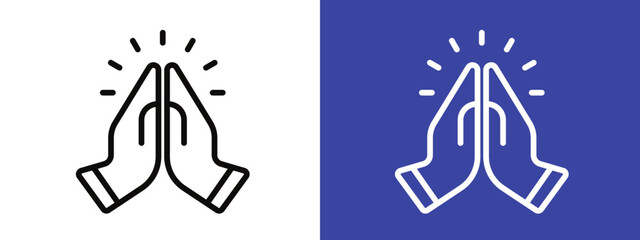 Religious Pray Icon Perfect for Spiritual and Worship Themes