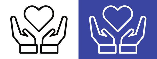 Obraz premium Heart and Hands Symbol Ideal for Charity and Healthcare Designs
