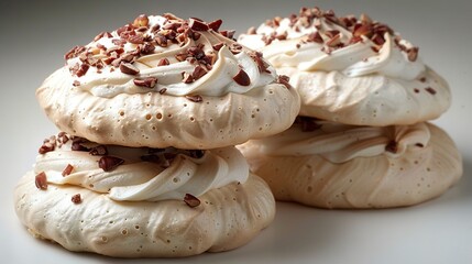   Cookies stacked with frosting and sprinkles