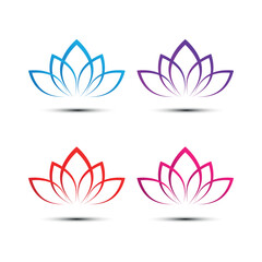 Spa logo, water lily, lotus flower symbol