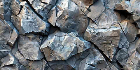 Serrated Surfaces: Close-Up of Sharp and Jagged Rock Texture