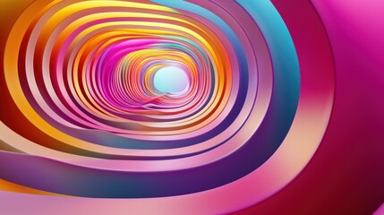Obraz premium Colorful curved shapes in 3D