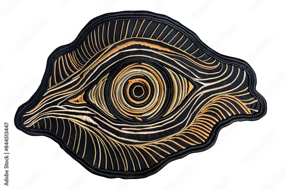 Poster abstract tribal eye design artwork with intricate patterns in earthy tones, perfect for adding a uni