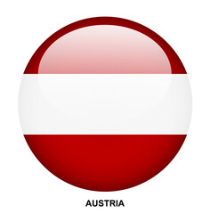 AUSTRIA flag button on white background